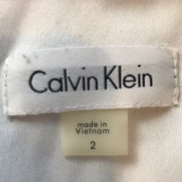 Calvin Klein White Sleeveless Dress Size 2 - Picture 4 of 4